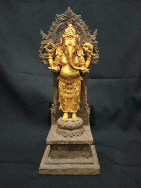 GHANESA GOLD PLATED STATUE