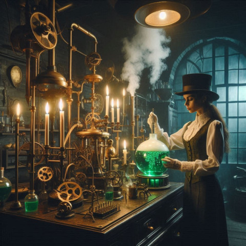 Victorian Steampunk Laboratory