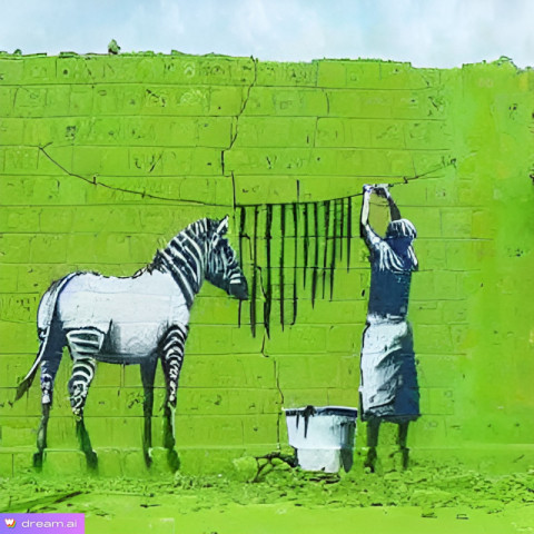 Zebra washing