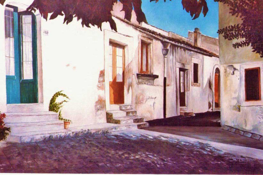 Titolo: Strada di paese  cm. 50x70