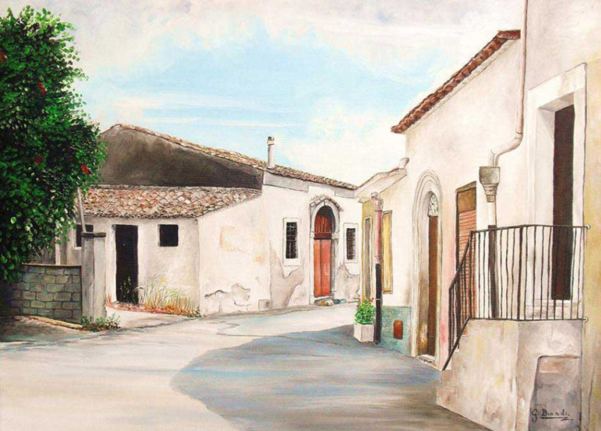 Titolo:  Caseggiato siculo  cm. 50x70