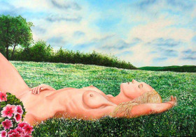 Titolo:   Primavera dormiente  cm. 50x70